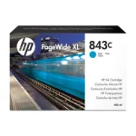 מילוי דיו ציאן HP 843C C1Q66A 400ML PW XL